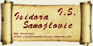 Isidora Samojlović vizit kartica
